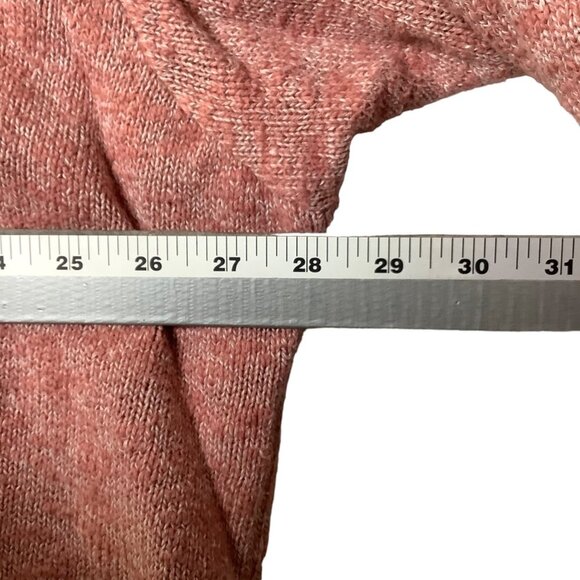 L.L.Bean Signature Turtleneck Sweater Women Size XL Cotton Linen Blend Pink - Picture 4 of 6